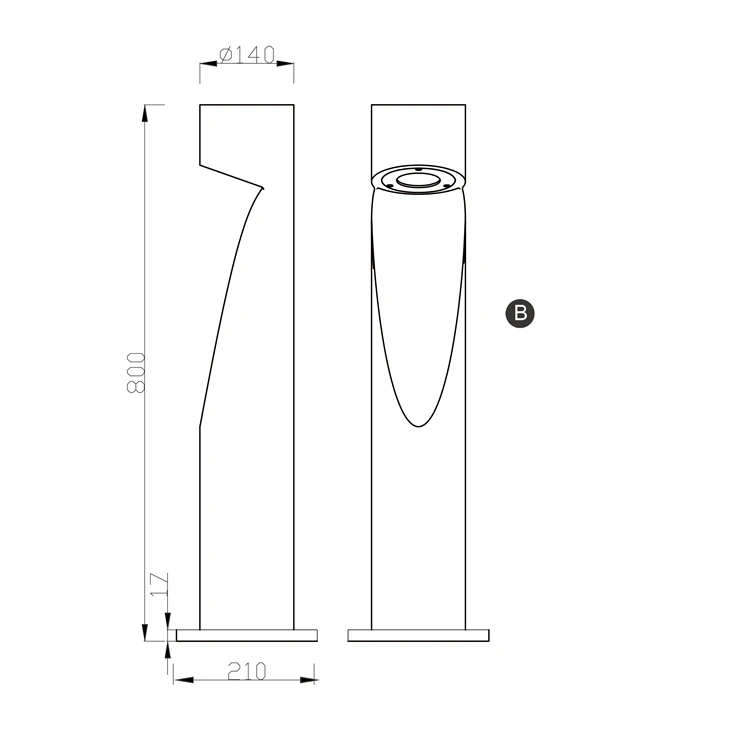 Black Bollard Lights Outdoor